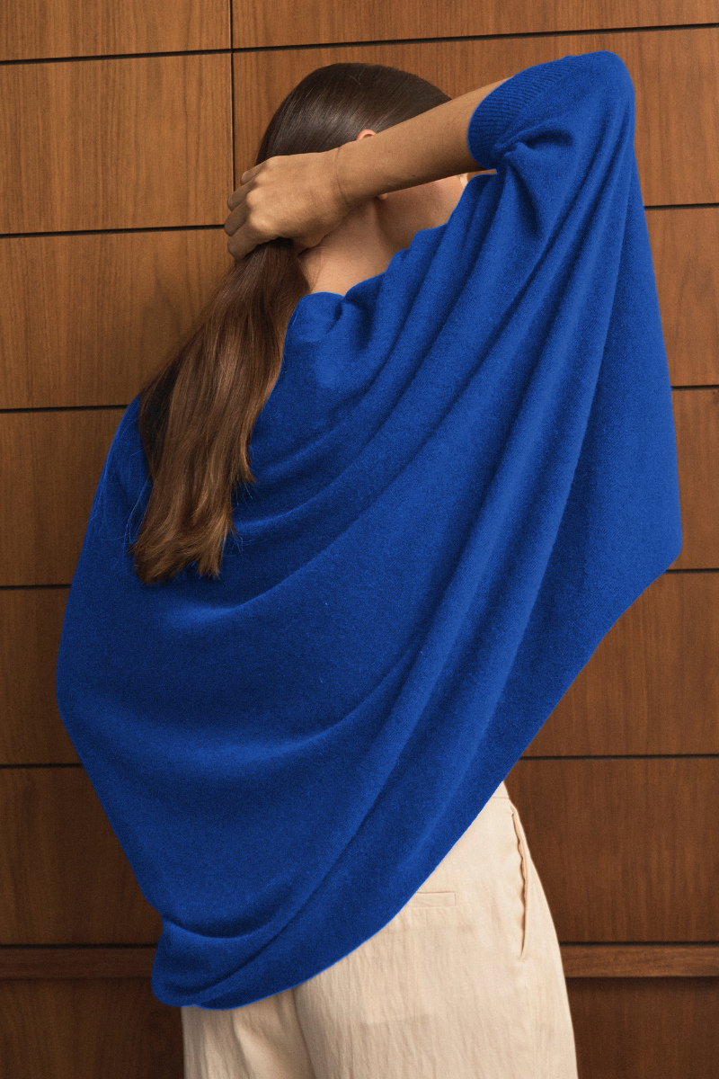 Cashmere Sapphire Shrug - Cara Cashmere