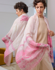 Cashmere Silk Pinks Shadow Animal Scarf - Cara Cashmere