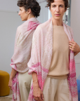 Cashmere Silk Pinks Shadow Animal Scarf - Cara Cashmere