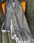 Cashmere Silk Stone Wild Grove Print Scarf
