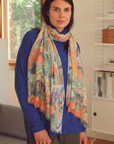 Cashmere Silk "Botanical Gallop" Scarf