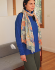 Cashmere Silk "Botanical Gallop" Scarf
