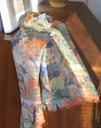 Cashmere Silk "Botanical Gallop" Scarf