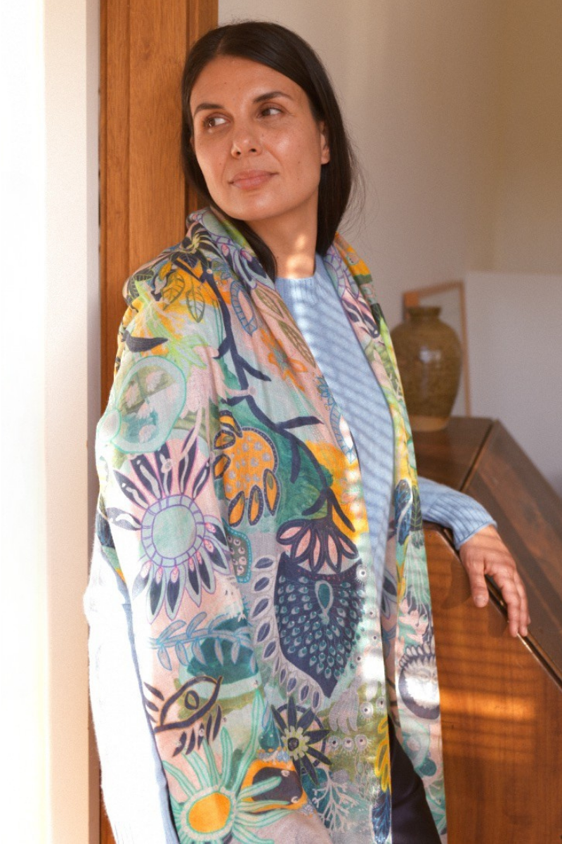 Cashmere Silk "Fan-tabulous-ness" Scarf
