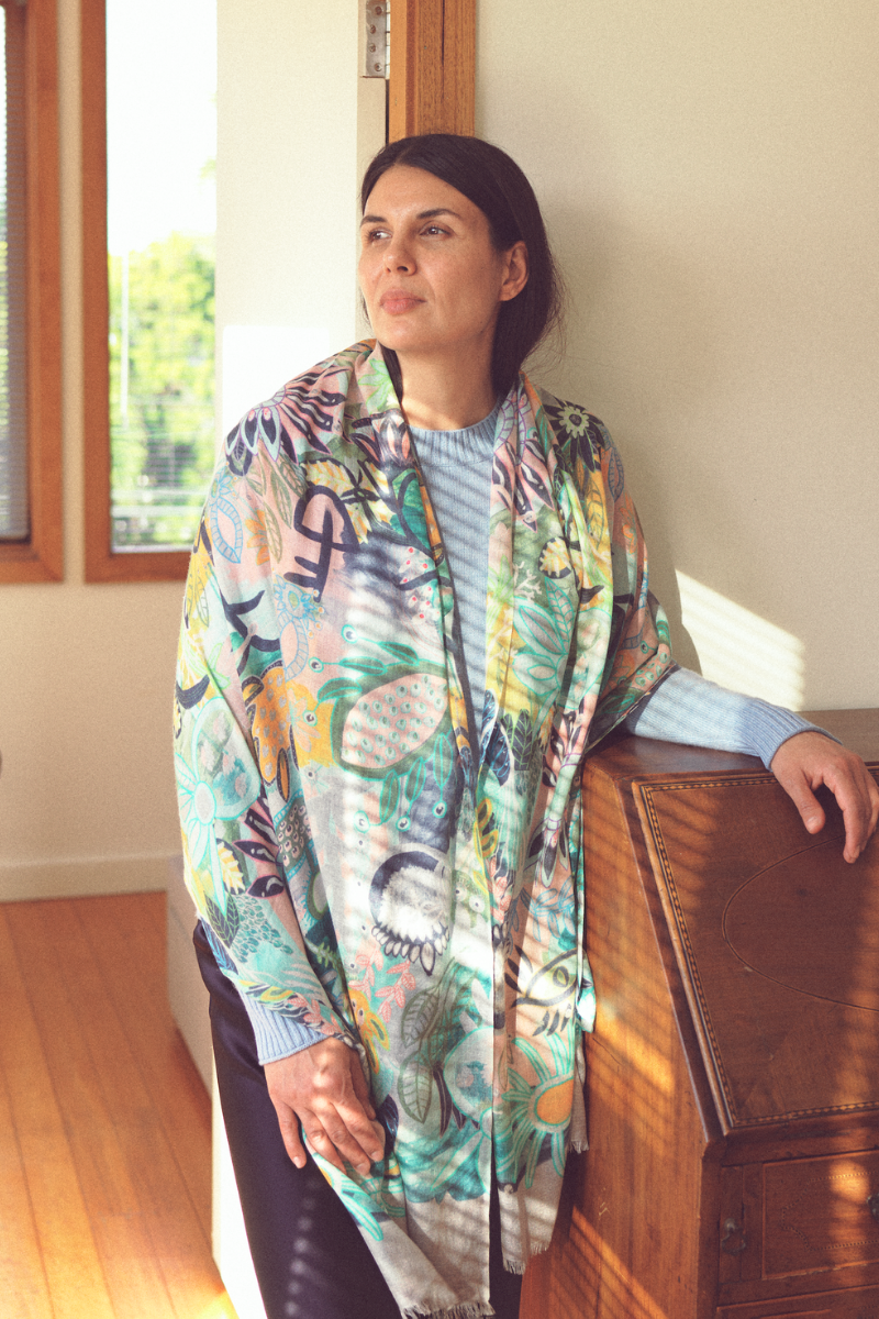 Cashmere Silk "Fan-tabulous-ness" Scarf