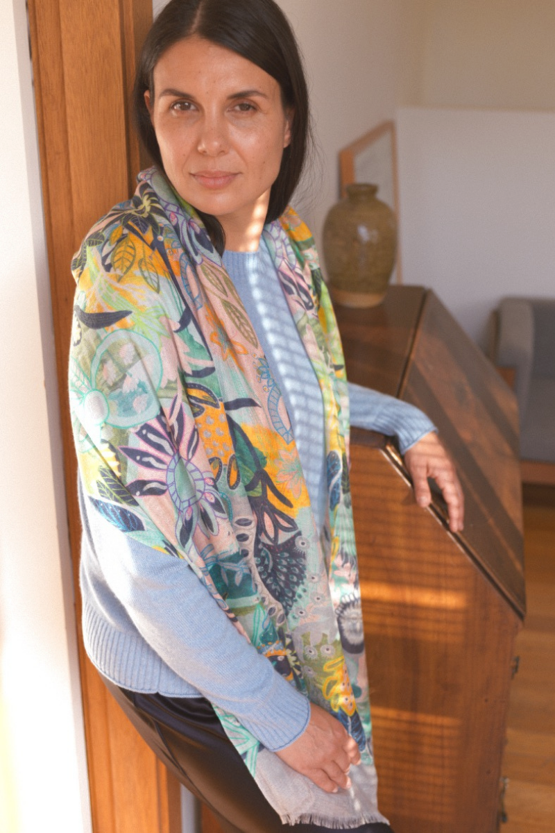 Cashmere Silk "Fan-tabulous-ness" Scarf