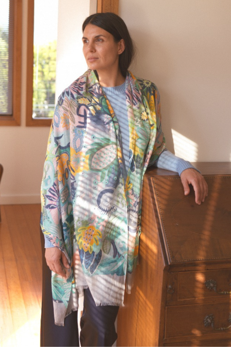 Cashmere Silk "Fan-tabulous-ness" Scarf