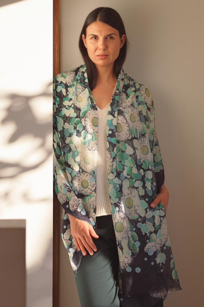 Cashmere Silk "Reflections" Scarf - Cara Cashmere