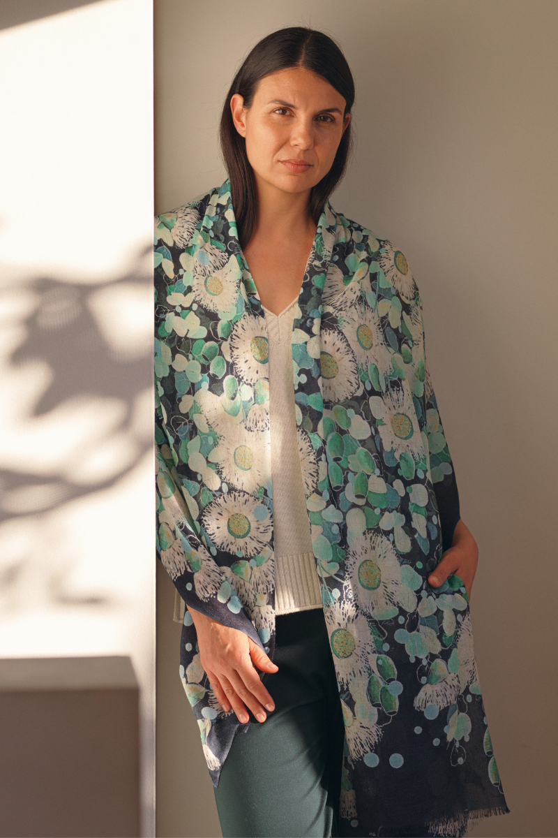 Cashmere Silk "Reflections" Scarf - Cara Cashmere