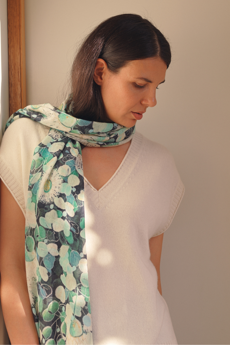 Cashmere Silk "Reflections" Scarf - Cara Cashmere