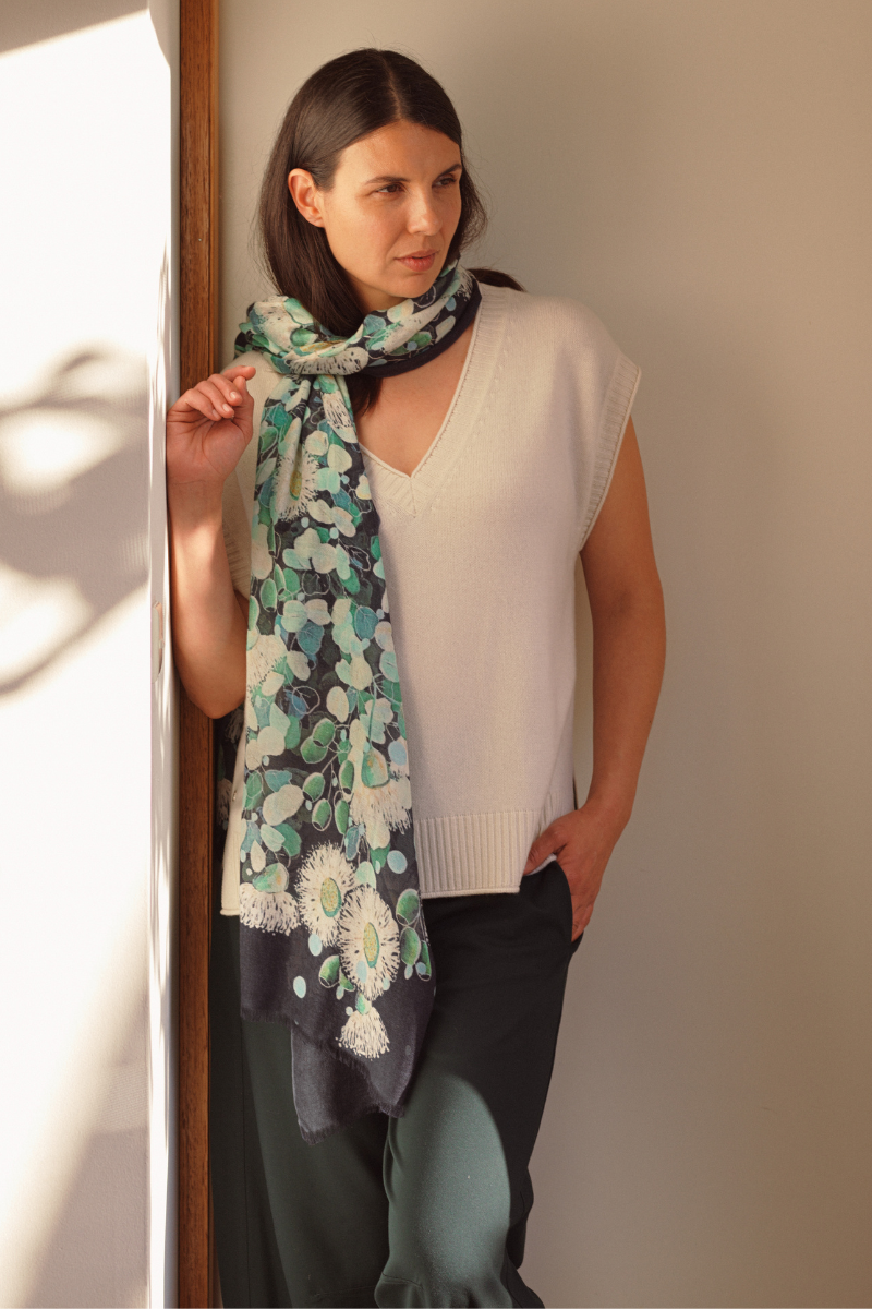 Cashmere Silk "Reflections" Scarf - Cara Cashmere