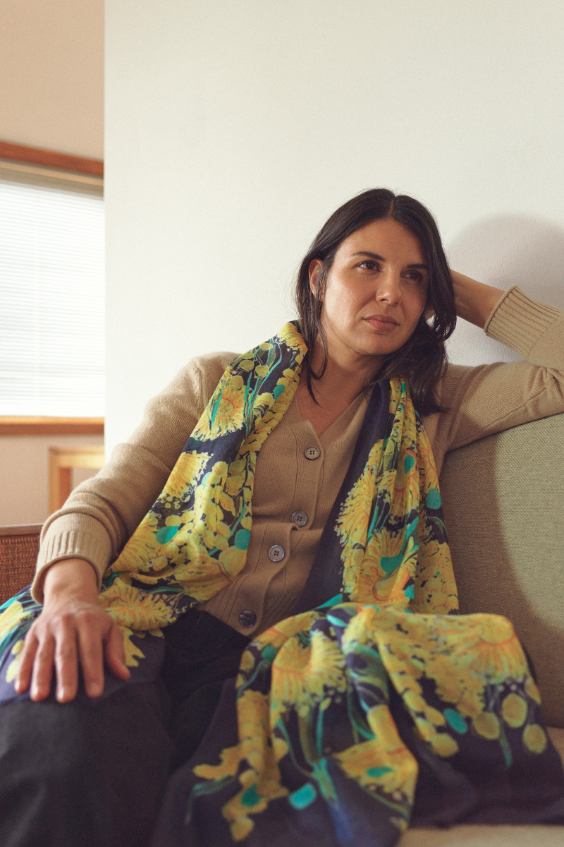 Cashmere Silk "Sunny Days Ahead" Scarf - Cara Cashmere