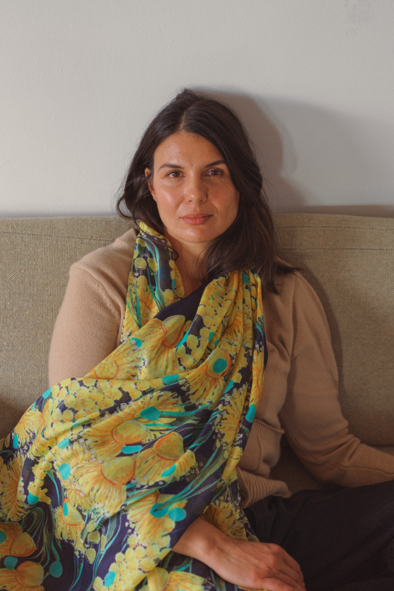 Cashmere Silk "Sunny Days Ahead" Scarf - Cara Cashmere