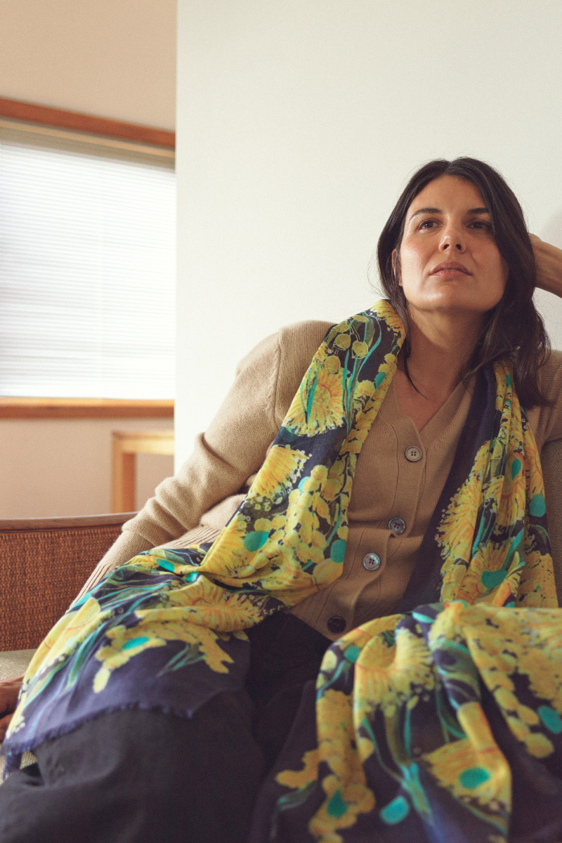 Cashmere Silk "Sunny Days Ahead" Scarf - Cara Cashmere