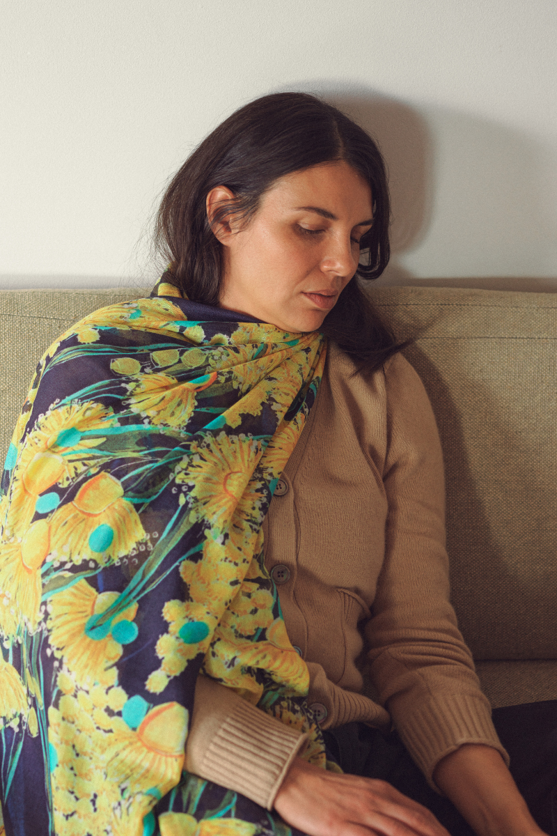 Cashmere Silk "Sunny Days Ahead" Scarf - Cara Cashmere