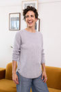 Cashmere Silver Grey Crew Jumper - Cara Cashmere