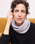 Cashmere Silver Grey Rib Snood - Cara Cashmere