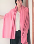 Cashmere Soft Rose Knit Wrap - Cara Cashmere