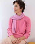 Cashmere Soft Rose Knitted Scarf