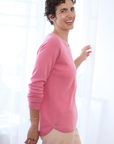 Cashmere Soft Rose V Neck Jumper - Cara Cashmere