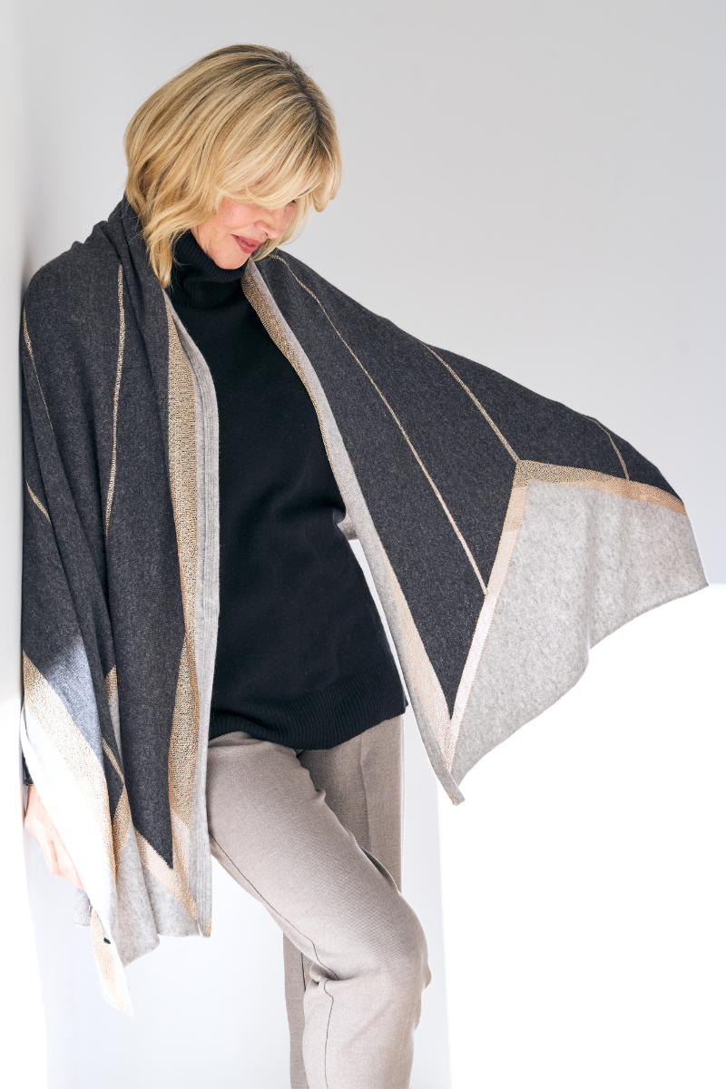 Cashmere Graphic Geometric City Wrap
