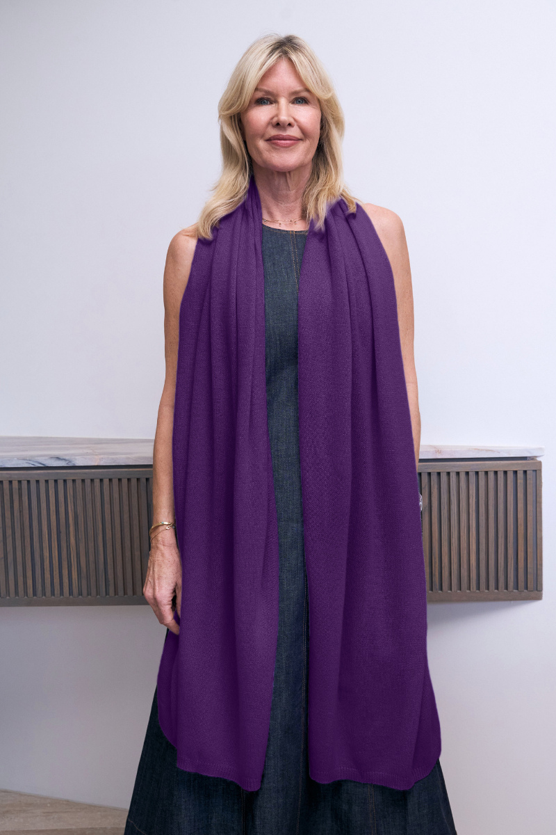 Cashmere Violet Wrap - Cara Cashmere