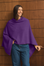 Cashmere Violet Poncho - Cara Cashmere