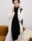 Cashmere Black Wrap - Cara Cashmere