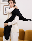 Cashmere Black Wrap - Cara Cashmere