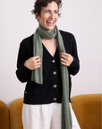 Cashmere Eucalypt Knitted Scarf - Cara Cashmere