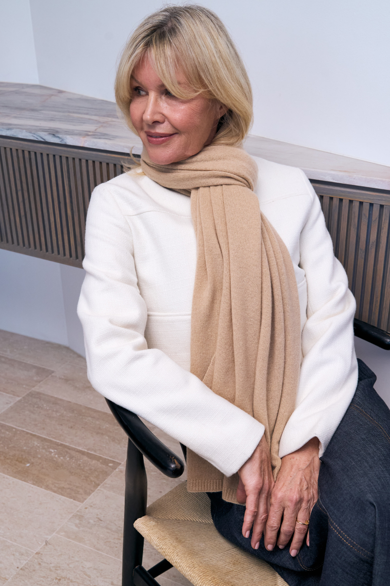 Cashmere Caramel Wrap - Cara Cashmere