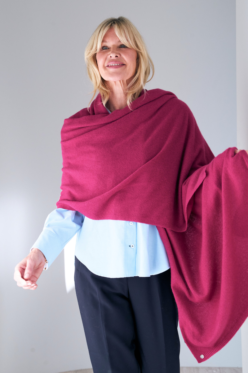 Cashmere Mulberry Wrap - Cara Cashmere