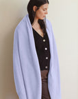 Cashmere Pale Lilac Knit Wrap - Cara Cashmere