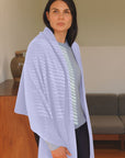 Cashmere Pale Lilac Knit Wrap - Cara Cashmere