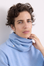 Cashmere Soft Blue Rib Snood - Cara Cashmere
