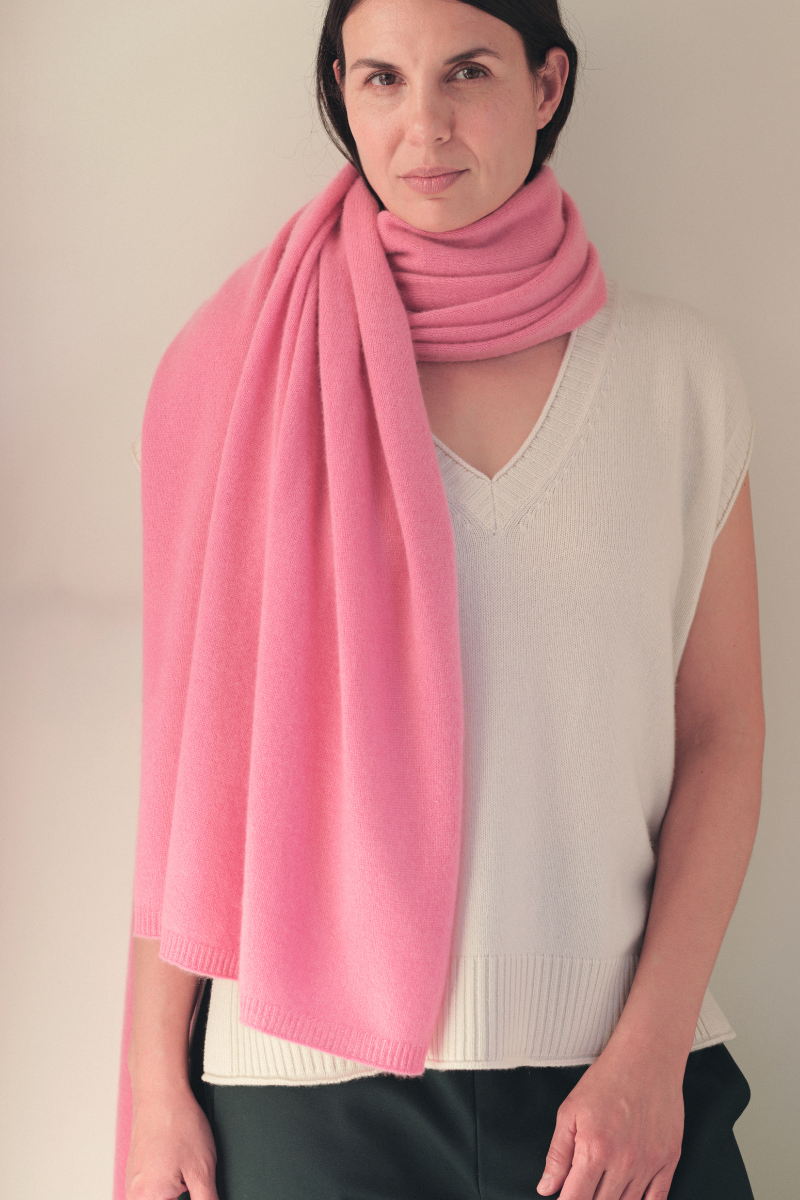Cashmere Soft Rose Knit Wrap