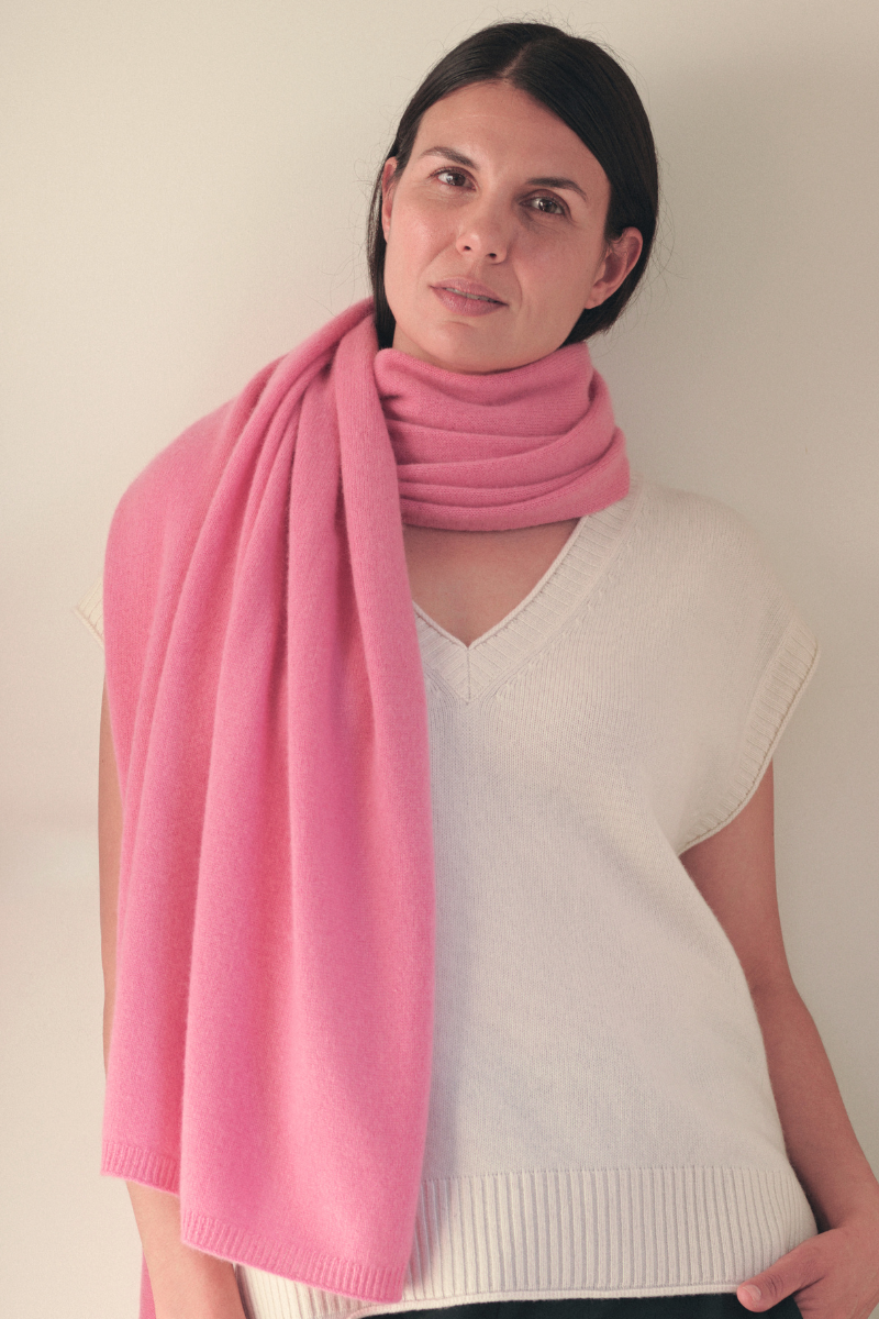 Cashmere Soft Rose Knit Wrap