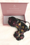 "Eastern Robin and Queen Sheeba Orchid" Silk Eye Mask and Scrunchie - Cara Cashmere