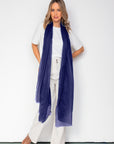 NEW Aura Cashmere Scarf - Navy - Cara Cashmere