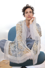 Cashmere Silk Neutrals Faded Leopard Scarf - Cara Cashmere