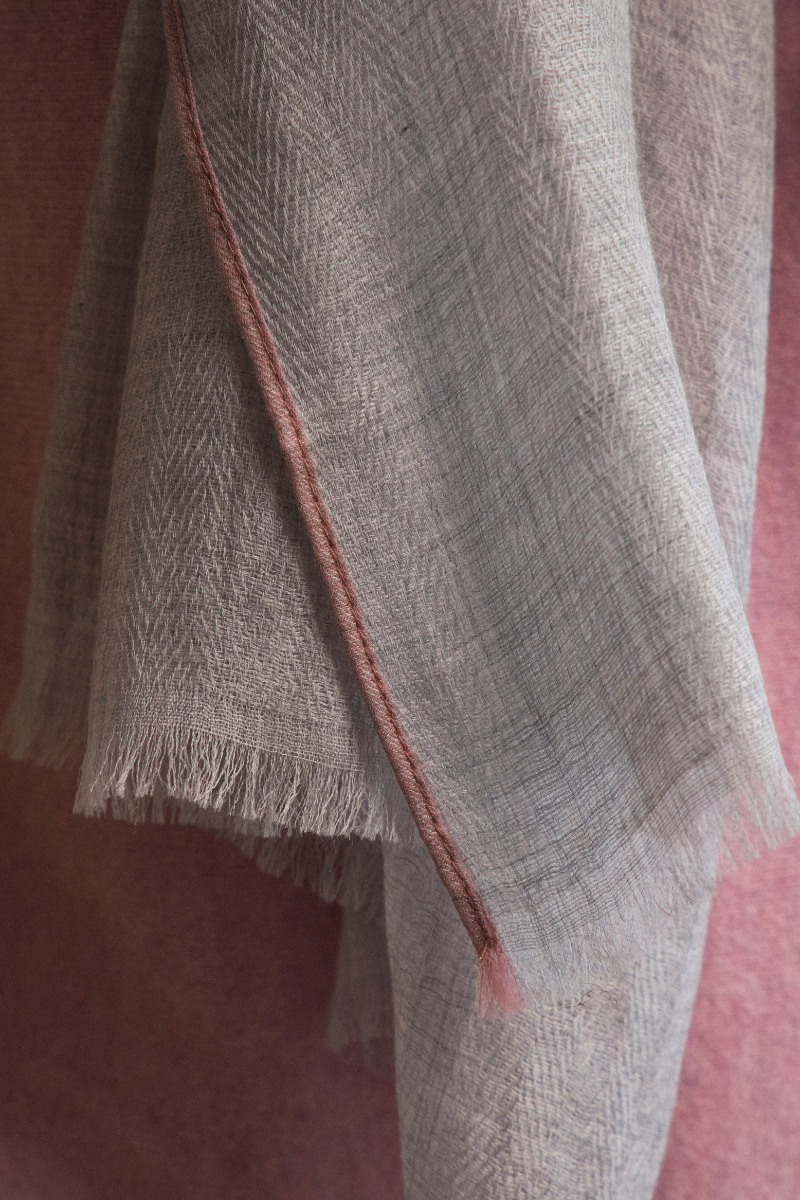 Cashmere Grey Tranquil Scarf Cara Cashmere