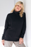 Merino Cashmere Black Harmony Cowl Knit - Cara Cashmere