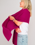 Cashmere Magenta Rose Wrap