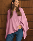 Cashmere Soft Rose Poncho - Cara Cashmere