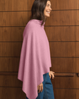 Cashmere Soft Rose Poncho - Cara Cashmere