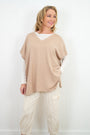 Cotton Cashmere Topper - Sand - Cara Cashmere