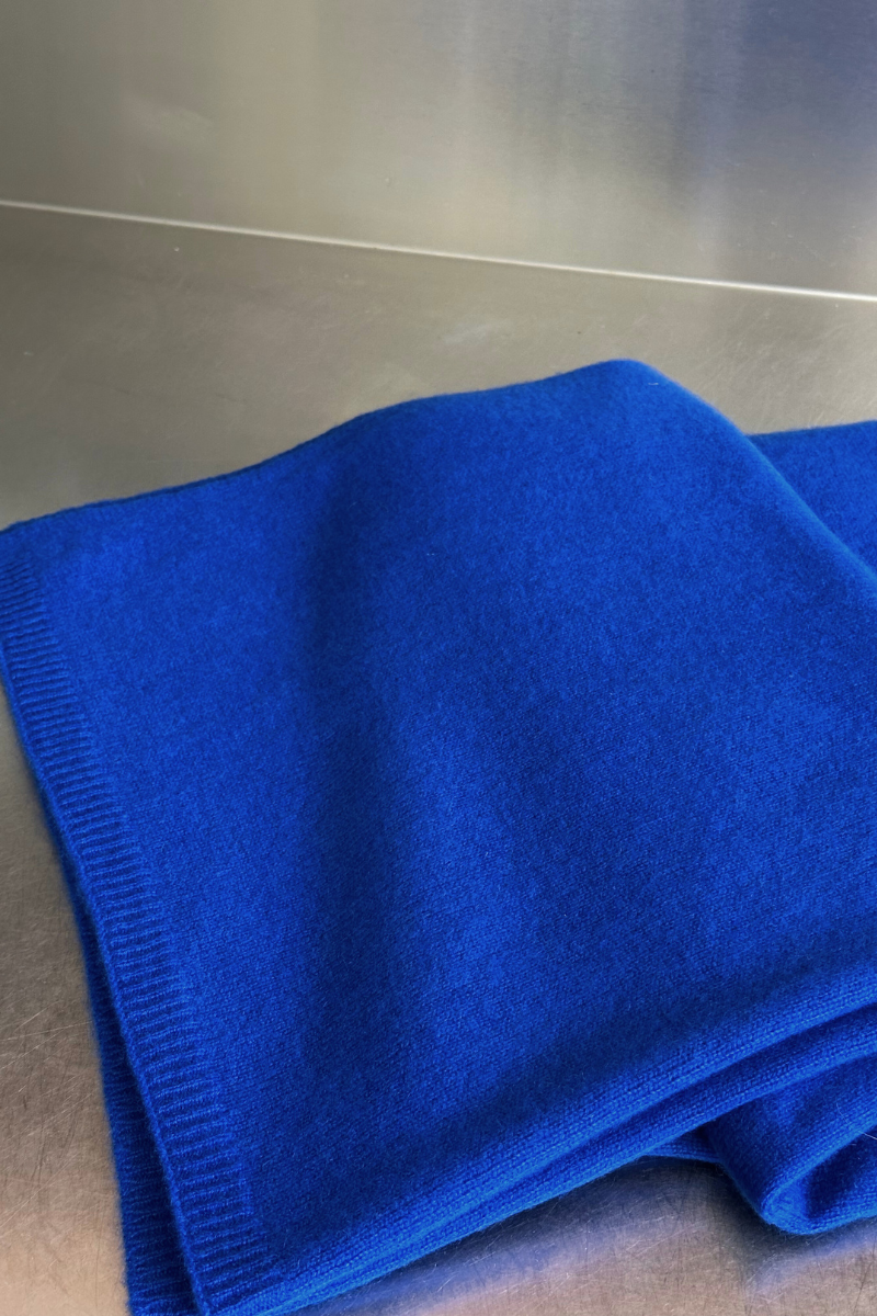 Cashmere Sapphire Blue Wrap - Cara Cashmere