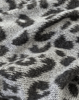 Cashmere Silver Grey Leopard Poncho - Cara Cashmere