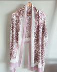 Cashmere Silk Mauve Faded Leopard Scarf
