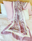 Cashmere Silk Mauve Faded Leopard Scarf